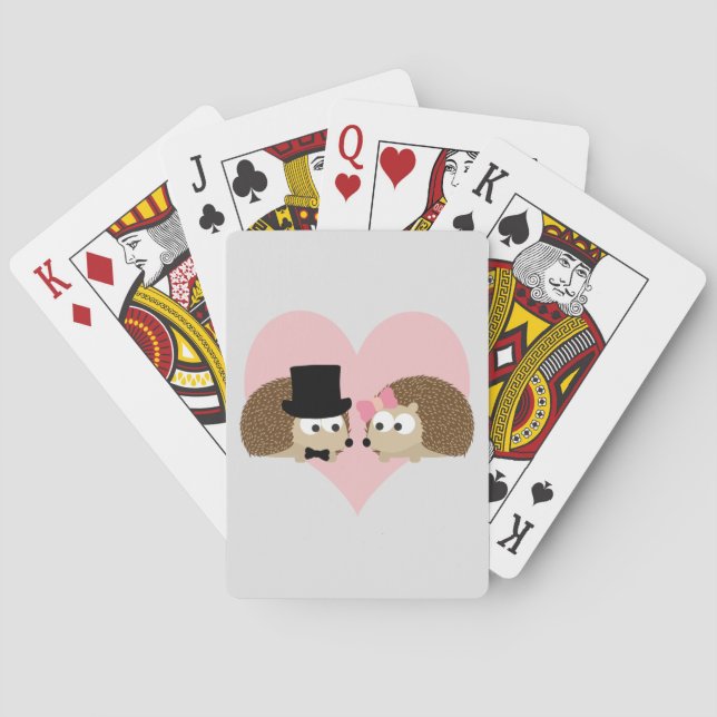 Baraja De Cartas Cute Hedgehog pareja (Reverso)