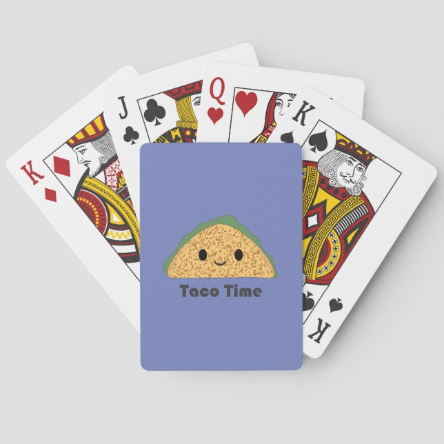 Baraja De Cartas Cute Kawaii Taco Time Taco (Reverso)