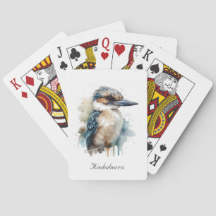 Baraja De Cartas Cute Kookaburra en una sucursal, personalizado