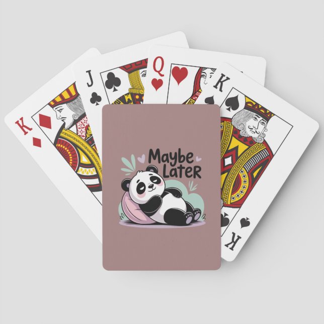 Baraja De Cartas Cute Lazy Panda – “Maybe Later” Relaxing Panda (Reverso)
