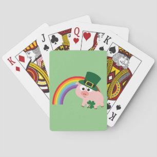 Baraja De Cartas Cute Leprechaun Pig