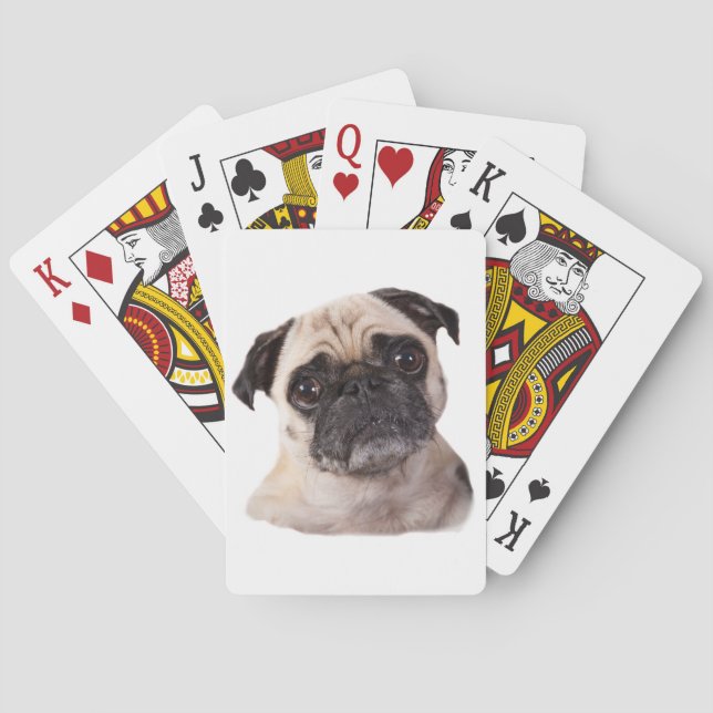 Baraja De Cartas cute little pug dog (Reverso)