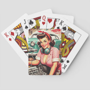 Baraja De Cartas Cute Mechanic Pin-up