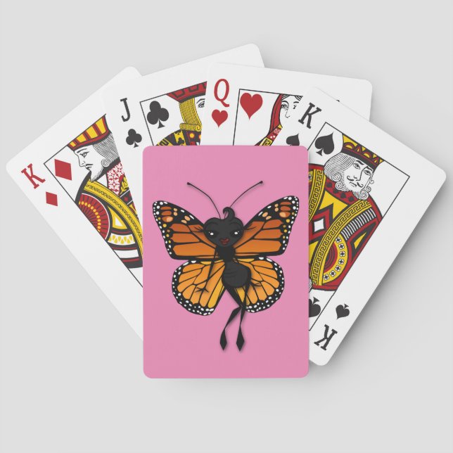 BARAJA DE CARTAS CUTE MONARCH BUTTERFLY DECK OF PLAYING CARDS (Reverso)
