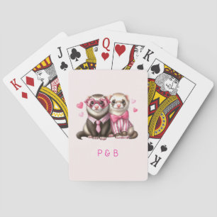 Baraja De Cartas Cute Otter Pareja en el Amor