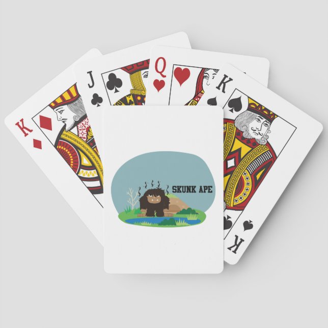 Baraja De Cartas Cute Personalizado Skunk Ape (Reverso)