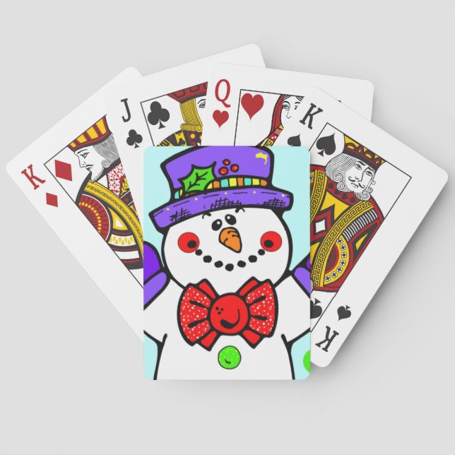 Baraja De Cartas Cute Snowman (Reverso)