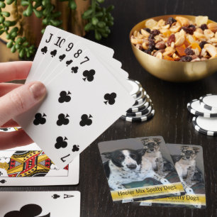 Baraja De Cartas Cute Spotty Heeler Mix Dogs Template Photo