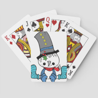 Baraja De Cartas Cute Tarjetas de Jugar Gráfica Snowman