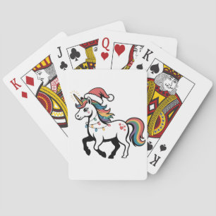 Baraja De Cartas Cute Unicorn Deer Reno Ciervo Luces Divertidas De 