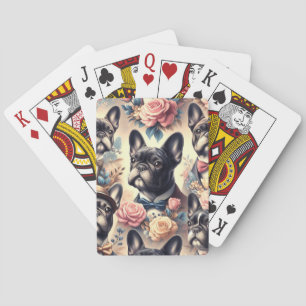 Baraja De Cartas Cute vintage Bulldog francés