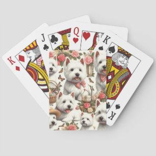 Baraja De Cartas Cute West Highland White Terrier Seamless