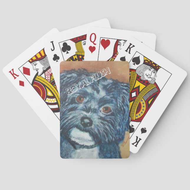 BARAJA DE CARTAS CUTIE HAVANESE NEGRO (Reverso)