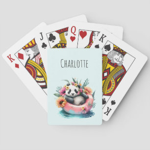 Baraja De Cartas Cuto Panda Chilling en un tubo interno