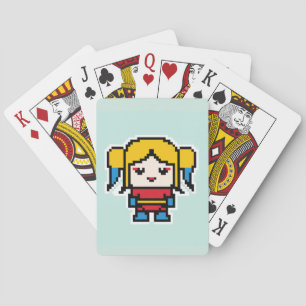 Baraja De Cartas Cuto pixelado mal chica lanzar almohada reloj de b