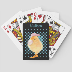 Baraja De Cartas Cuto Retro Vibes Chick Flor Bubblegegum Rosa