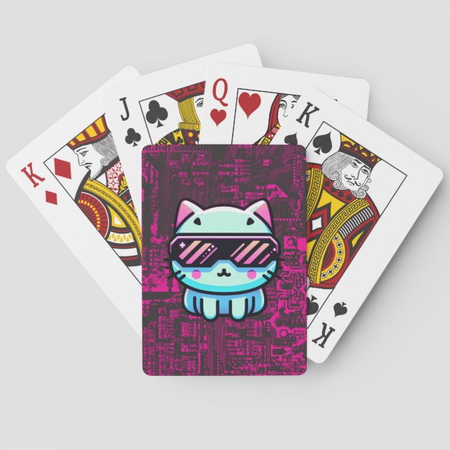 Baraja De Cartas Cyber Cat (Reverso)