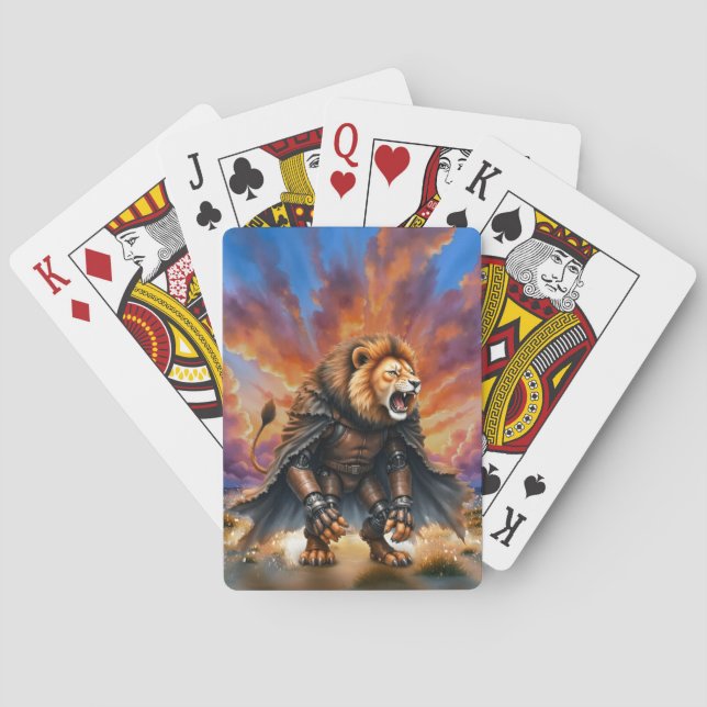 Baraja De Cartas Cyber Lion of the Wastelands  (Reverso)