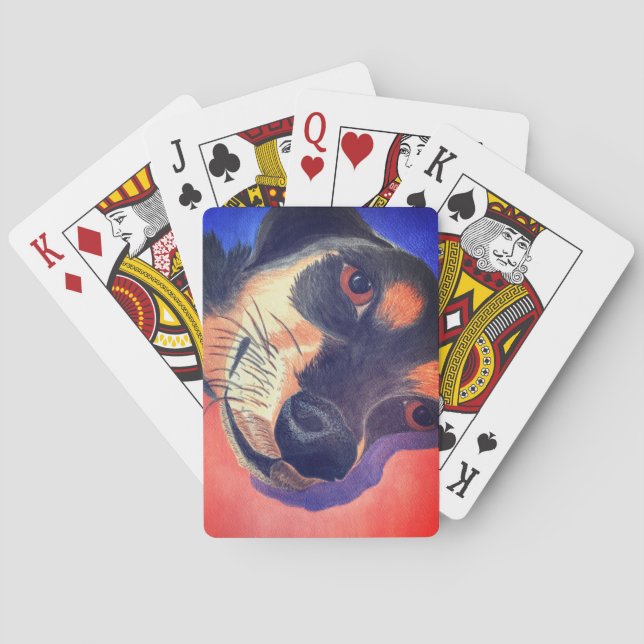 Baraja De Cartas Dachshund (Reverso)