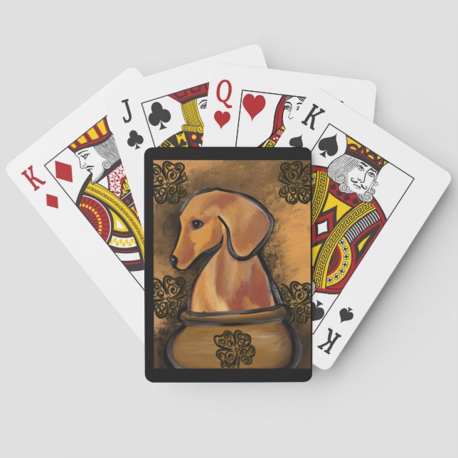 BARAJA DE CARTAS DACHSHUND (Reverso)