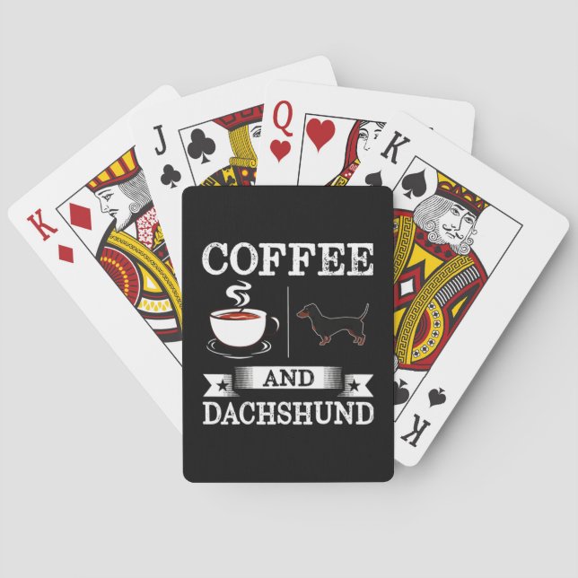 Baraja De Cartas Dachshund Cute Dog (Reverso)