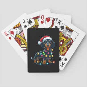 Baraja De Cartas Dachshund Perro Mamá Navidades Regalo de Dueño