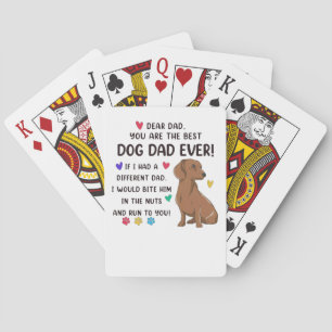 Baraja De Cartas Dachshund Querido Padre, Eres Lo Mejor