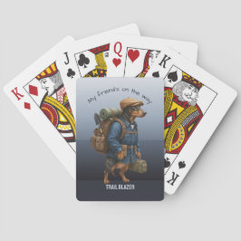 Baraja De Cartas Dachshund Trail Blazer Hiker Adventurous Playing