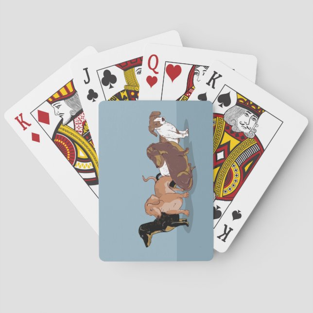 Baraja De Cartas Dachshunds (Reverso)
