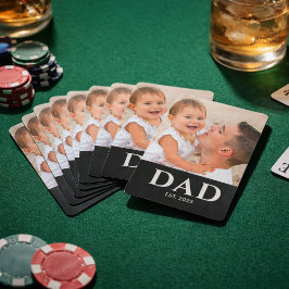 Baraja De Cartas Dad Established Black Modern Photo