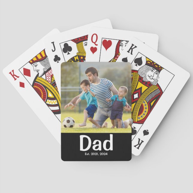 Baraja De Cartas Dad Established Photo  (Reverso)