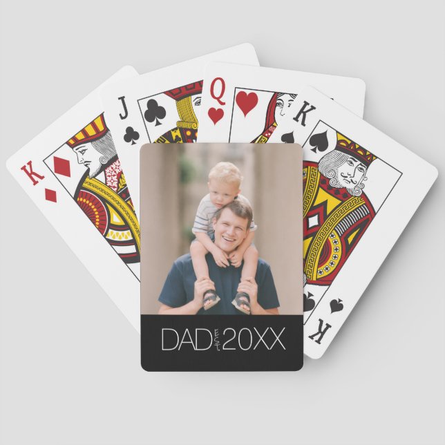Baraja De Cartas Dad Established Photo  Playing Cards (Reverso)