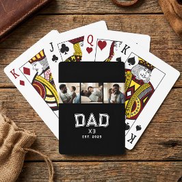 Baraja De Cartas Dad Established Year Bold New Dad 3 Photo