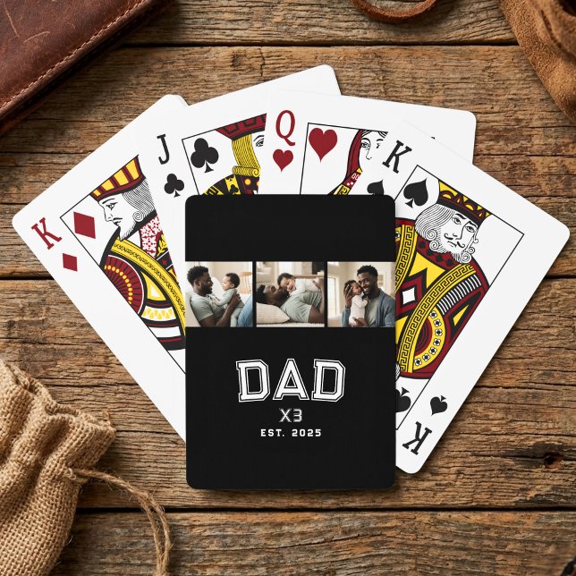 Baraja De Cartas Dad Established Year Bold New Dad 3 Photo (Subido por el creador)