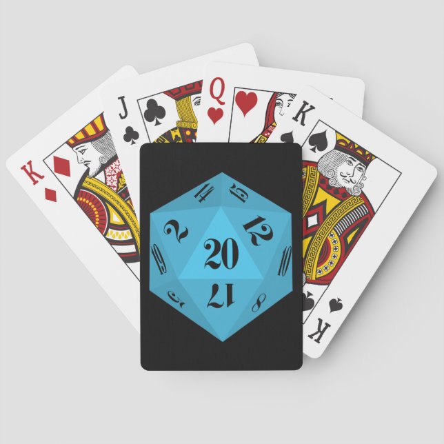 Baraja De Cartas Dados azules 20-Sided (Reverso)