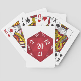 Baraja De Cartas Dados rojos 20-Sided