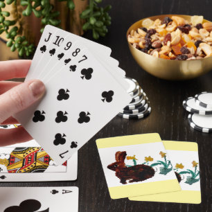 Baraja De Cartas Daffodils de conejo de primavera