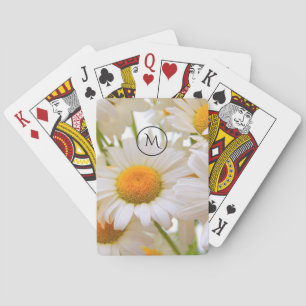 Baraja De Cartas Daisy Brillantes Personalizadas Elegantes
