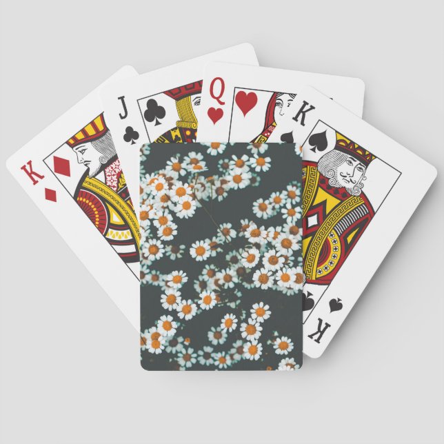 Baraja De Cartas Daisy Daisies Floral (Reverso)