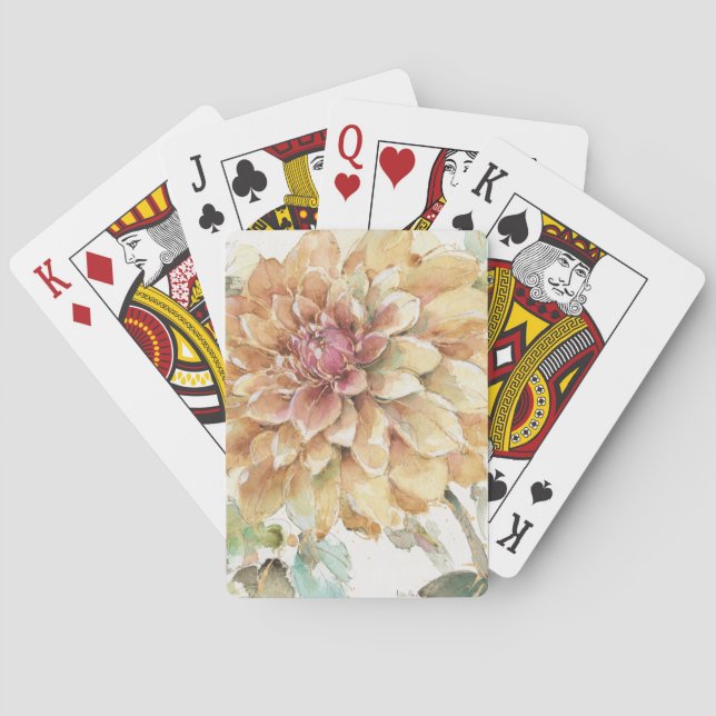 Baraja De Cartas Dalia anaranjada (Reverso)