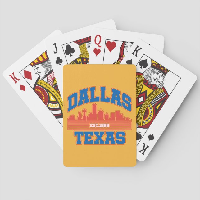 Baraja De Cartas Dallas, Texas (Reverso)