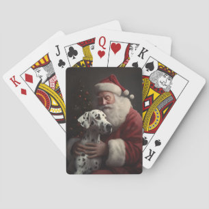 Baraja De Cartas Dalmacia Con Navidades Festejos De Santa Claus