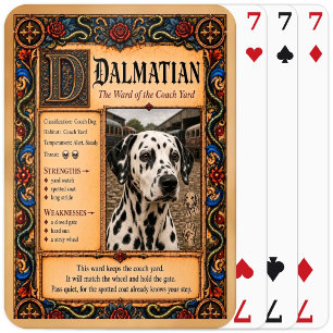 Baraja De Cartas Dálmata, Arte de Bestiario Medieval