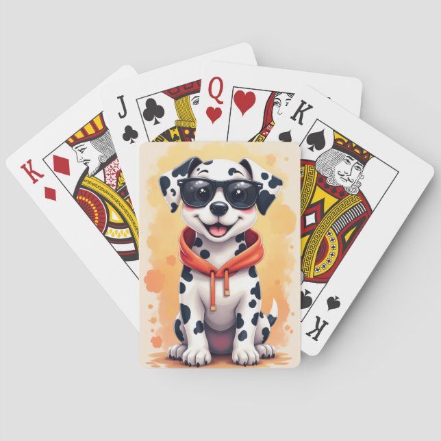 Baraja De Cartas Dálmata divertido Kawaii perro (Reverso)