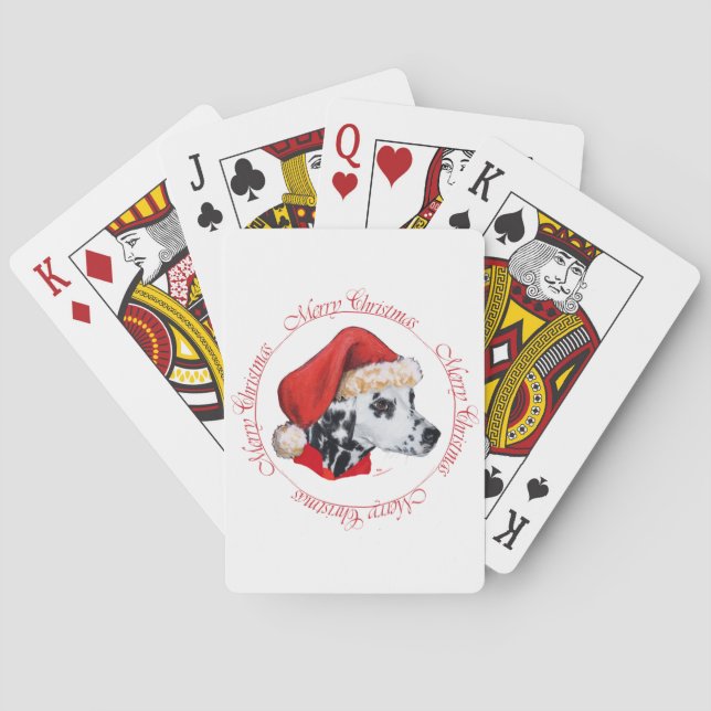 Baraja De Cartas Dalmatian Merry Christmas (Reverso)