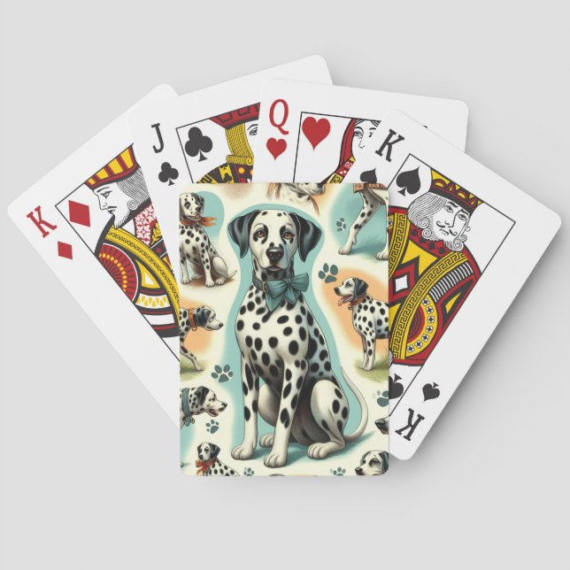 Baraja De Cartas Dalmatiano sin foco (Reverso)