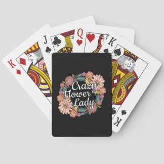 Baraja De Cartas Dama de flor loca - Zinnia Gardener