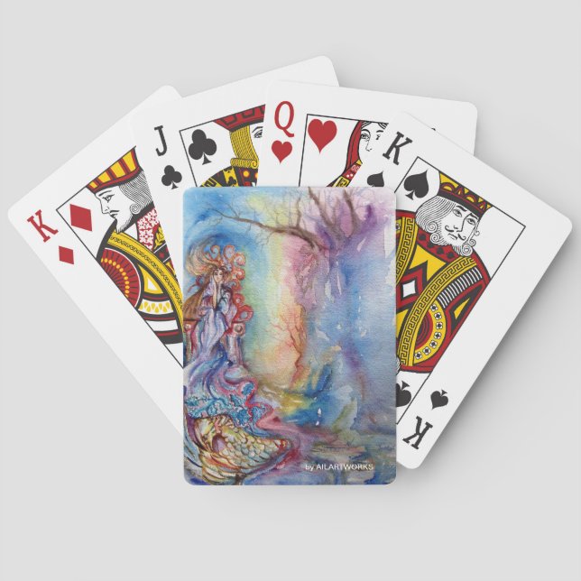 Baraja De Cartas DAMA DEL LAGO / Mágica y misterio (Reverso)