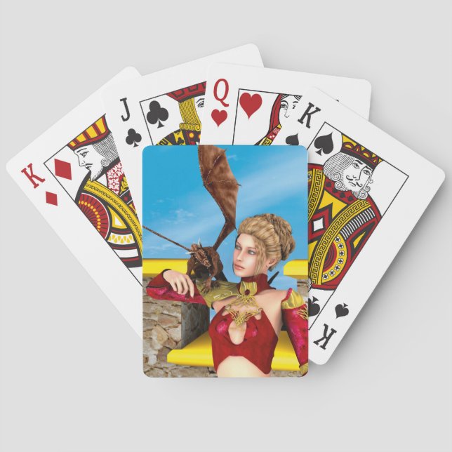 Baraja De Cartas Dama Dragón (Reverso)
