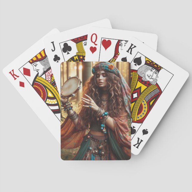 Baraja De Cartas dama gitana (Reverso)